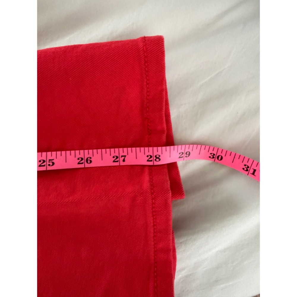 Draper James 12 Red Wide Leg Jeans High Rise Statement Denim Preppy - Picture 8 of 8